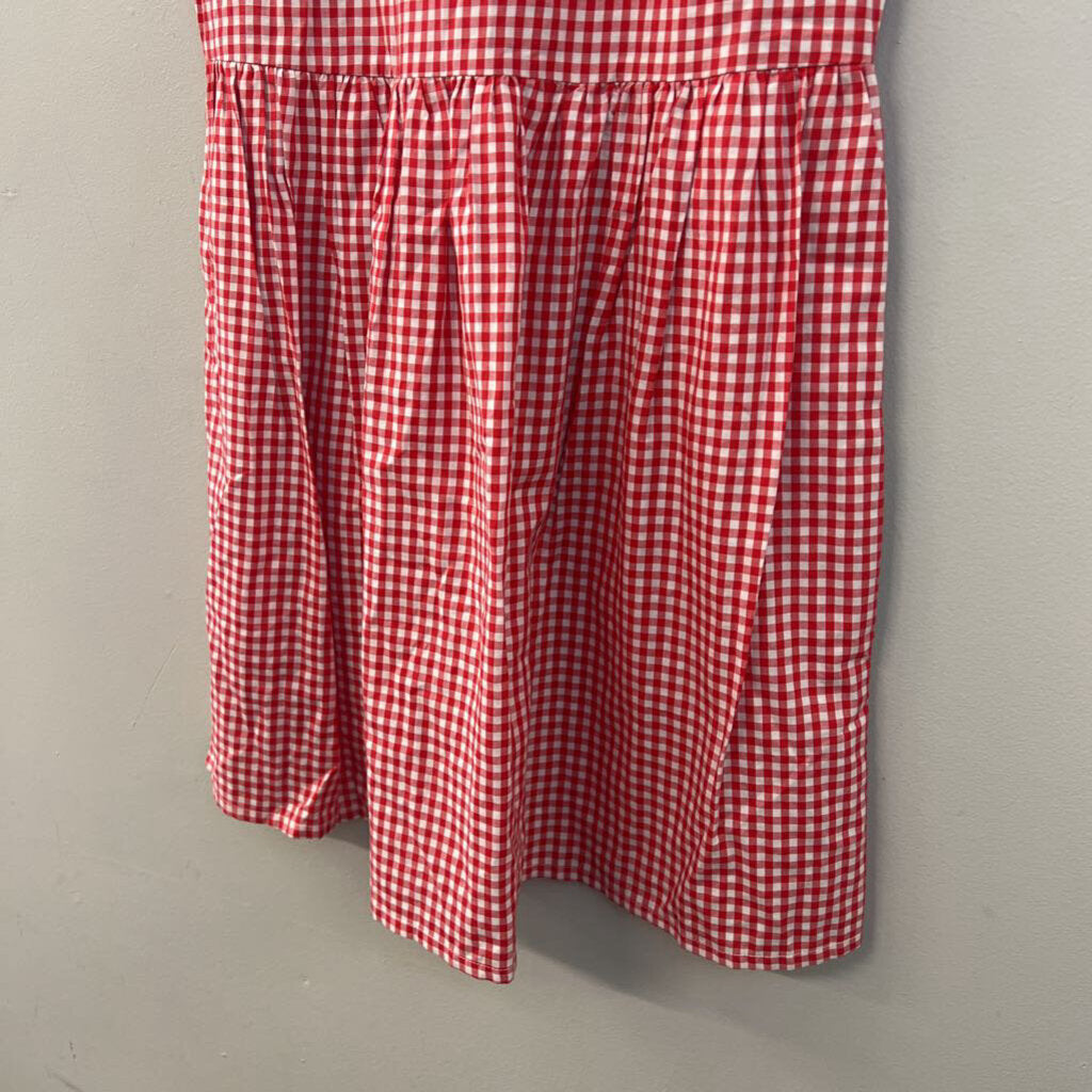 Lauren James Red/ White Gingham Dress Extra Small
