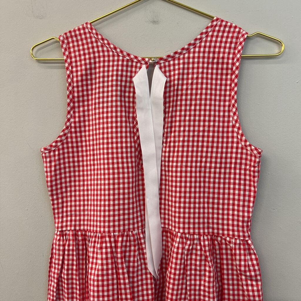 Lauren James Red/ White Gingham Dress Extra Small