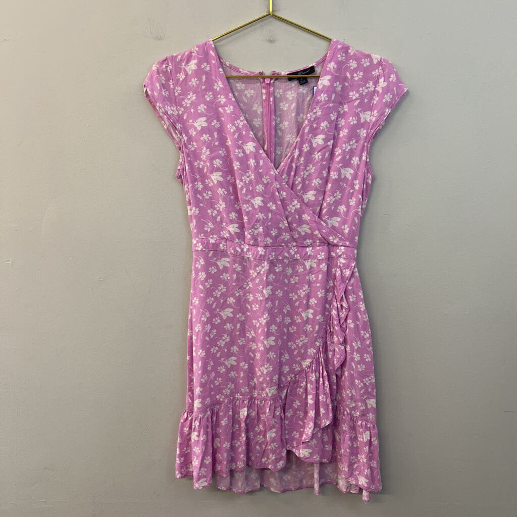 J Crew Purple/ White Print Short Sleeve Dress 2