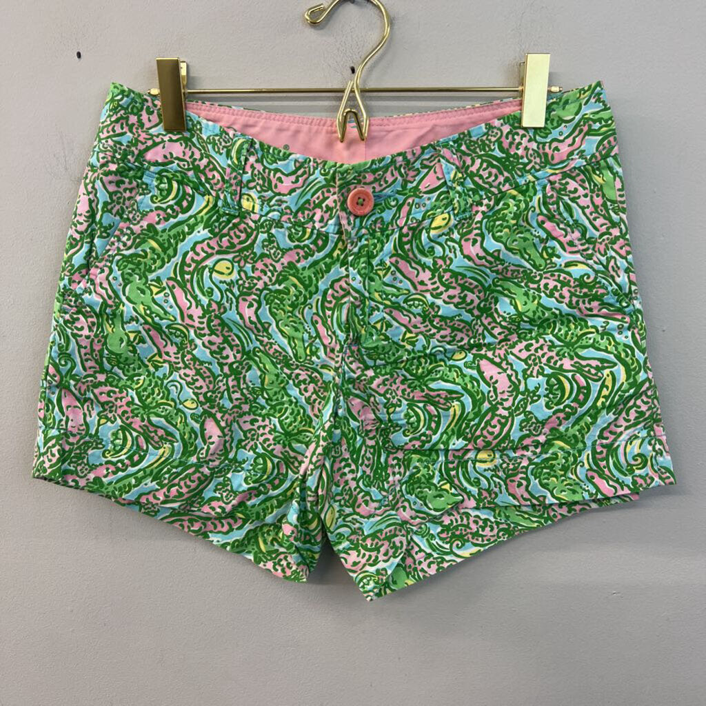 Lilly Pulitzer Green/ Pink Print Shorts 0
