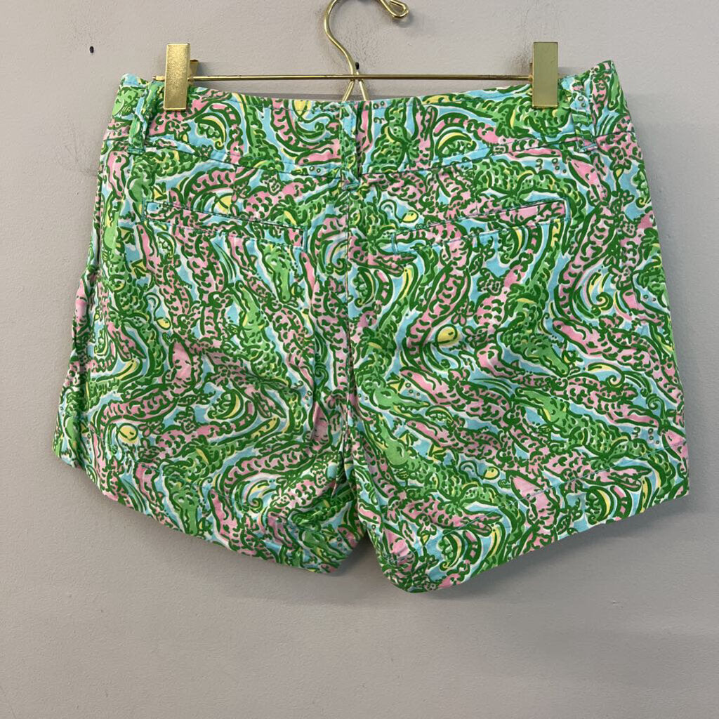 Lilly Pulitzer Green/ Pink Print Shorts 0