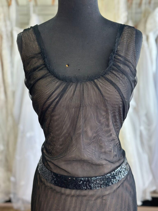 Vera Wang Tulle Dress With Sequin Belt 6