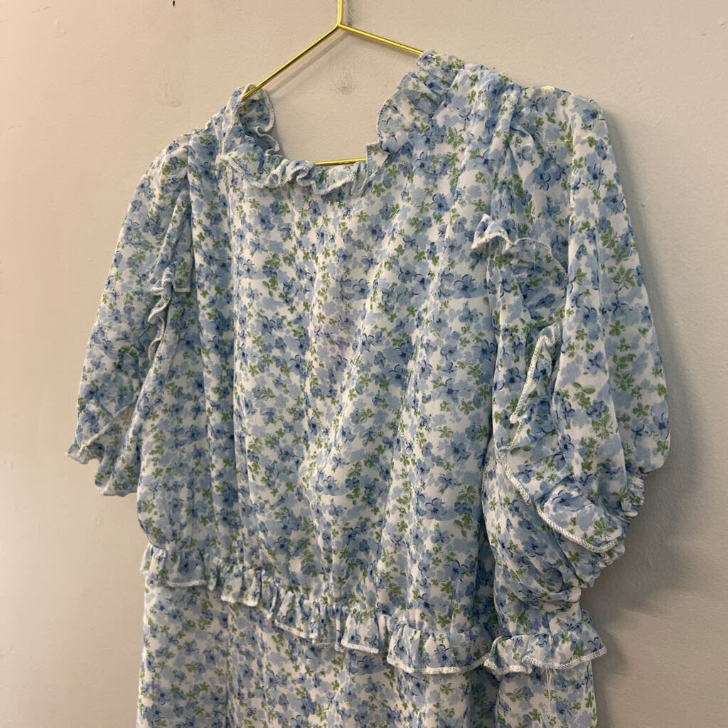 Arula Ditsy Floral Puff Sleeve Dress Extra Large