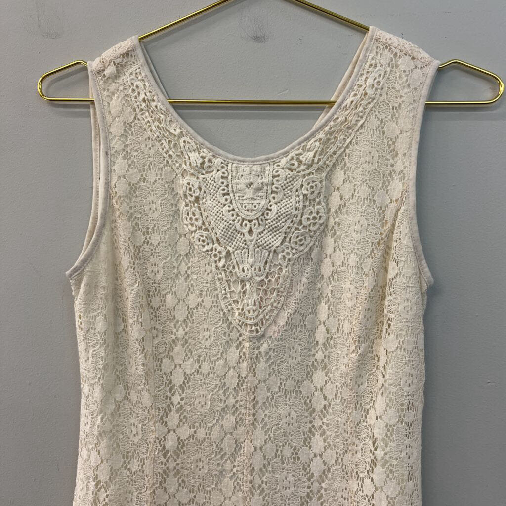 Paper Crane White Lace Dress Small