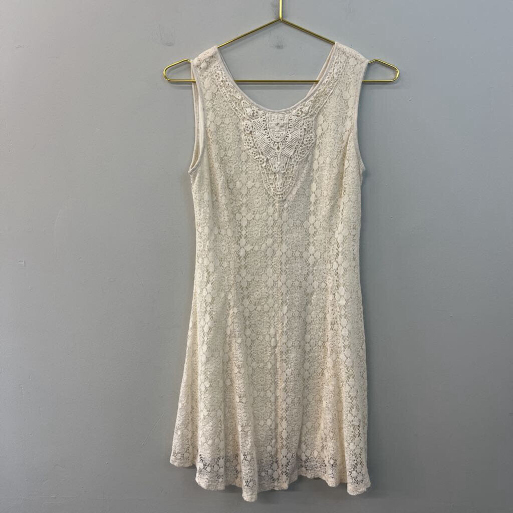 Paper Crane White Lace Dress Small