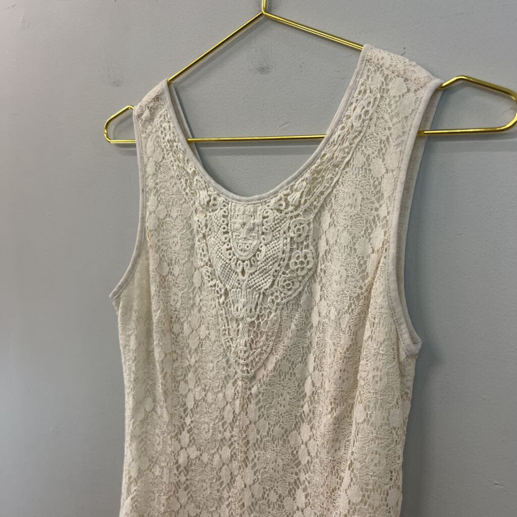 Paper Crane White Lace Dress Small