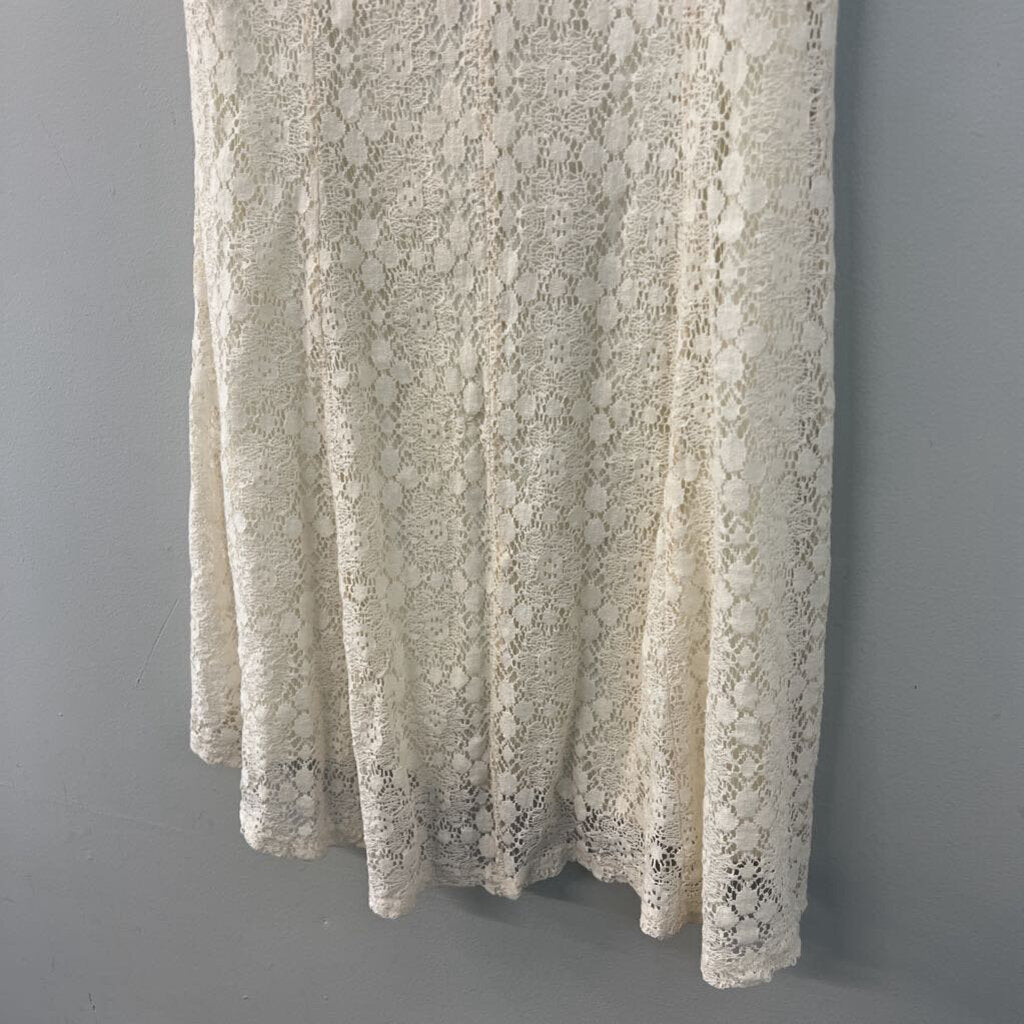 Paper Crane White Lace Dress Small