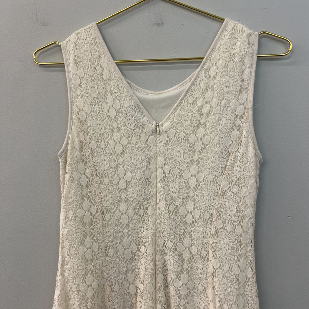 Paper Crane White Lace Dress Small