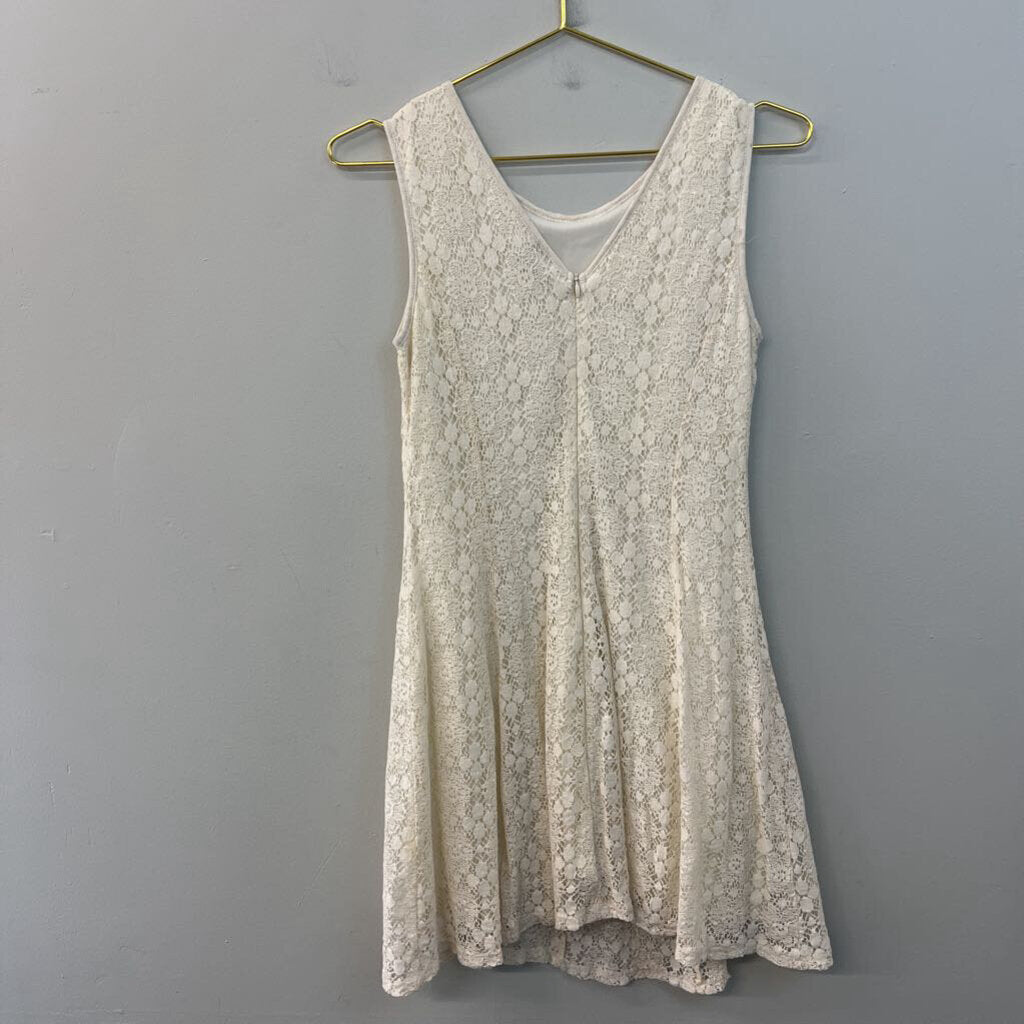 Paper Crane White Lace Dress Small