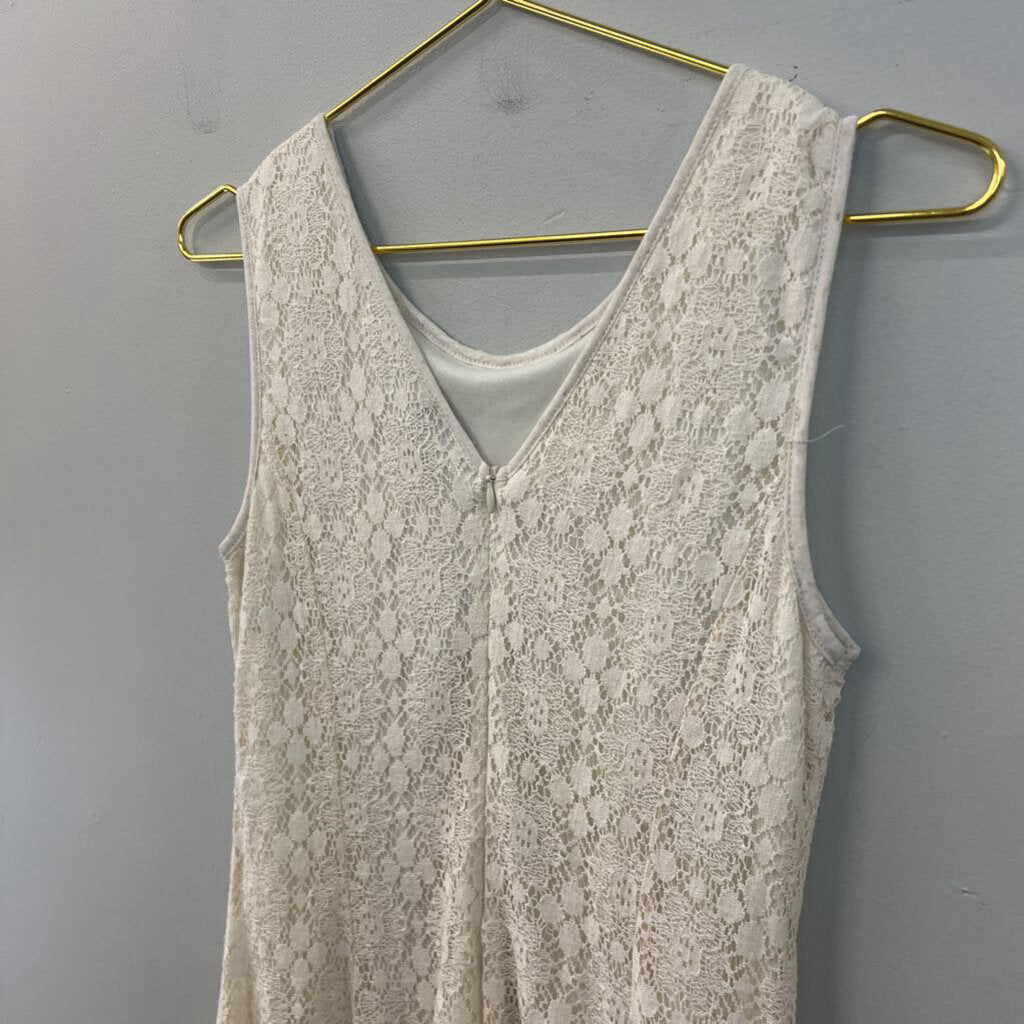 Paper Crane White Lace Dress Small