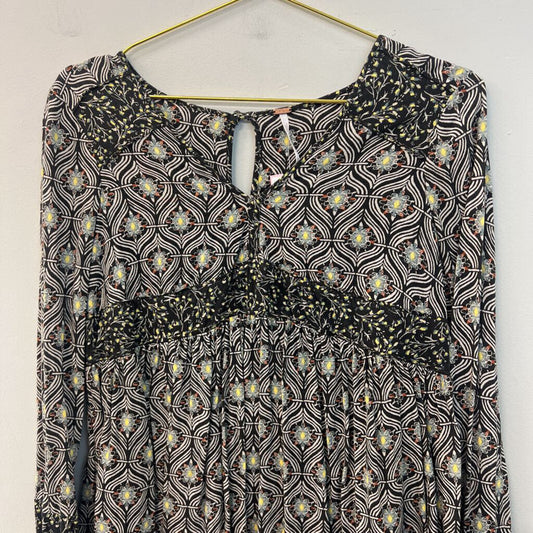 Free People Printed Babydoll Tunic Extra Small