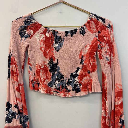 Sage Smocked Off The Shoulder Top Medium