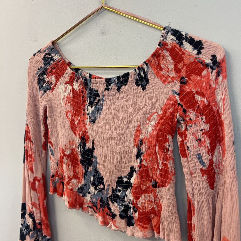 Sage Smocked Off The Shoulder Top Medium