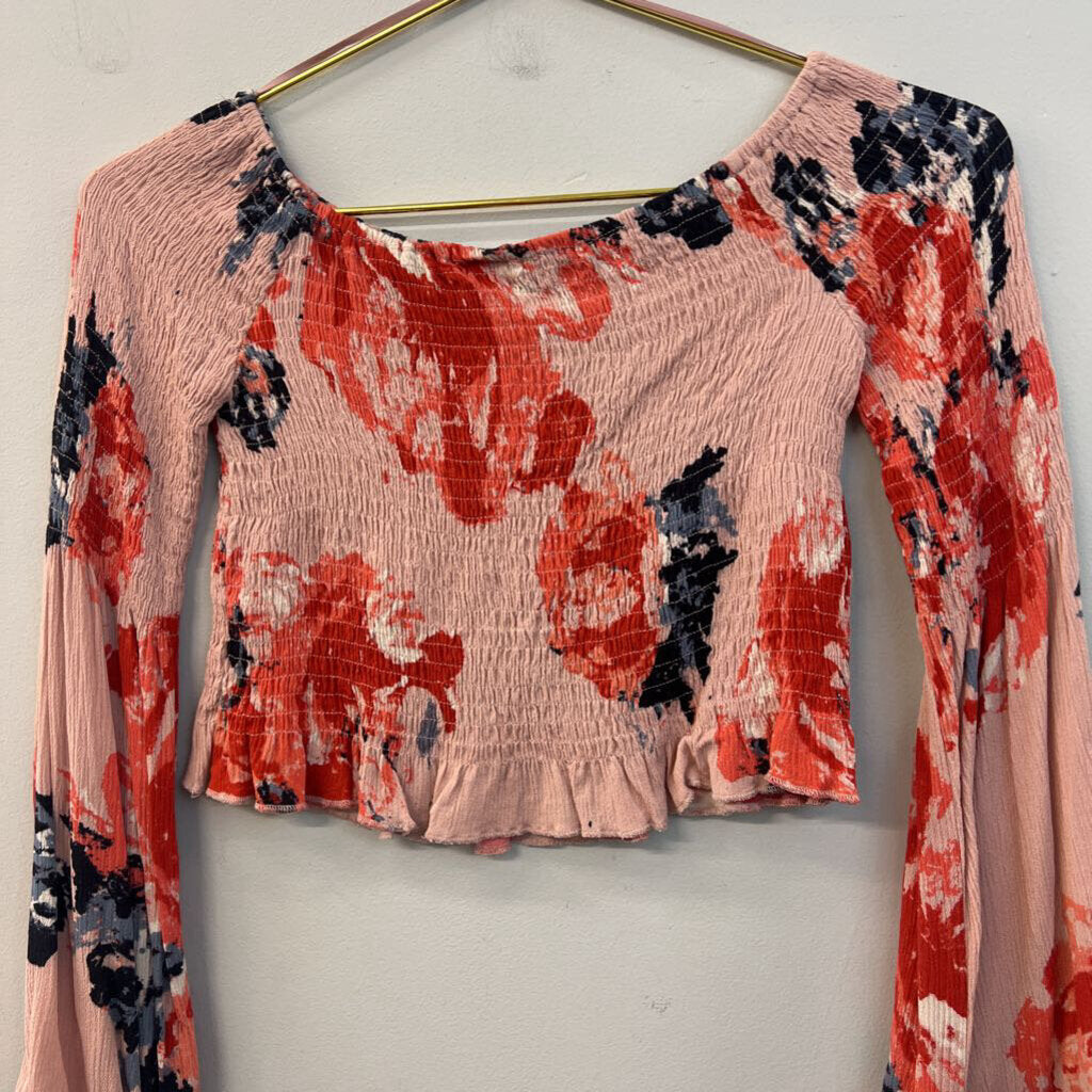 Sage Smocked Off The Shoulder Top Medium