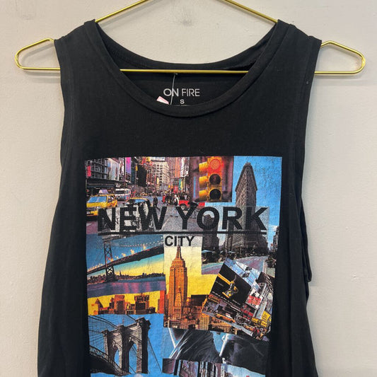 On Fire New York City Graphic Tank Small