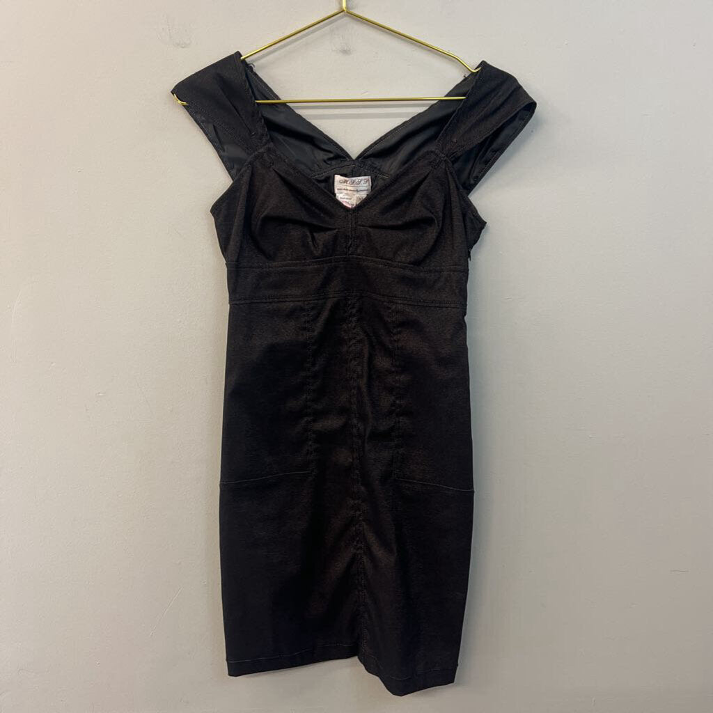 Max Studio Black Stretch Denim Dress Extra Small