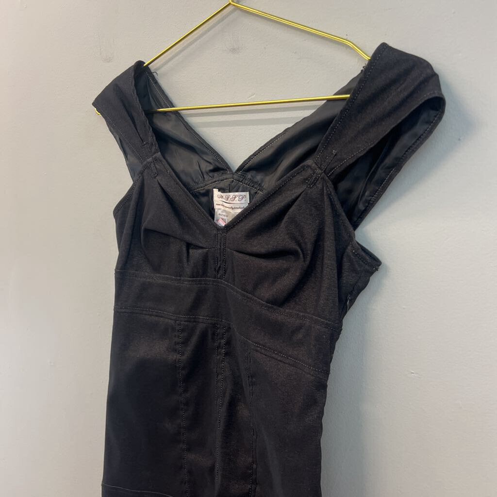 Max Studio Black Stretch Denim Dress Extra Small