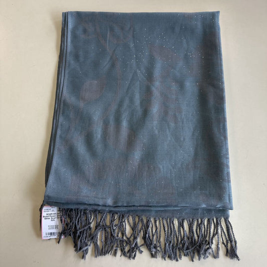 Flower Design Glitter Scarf