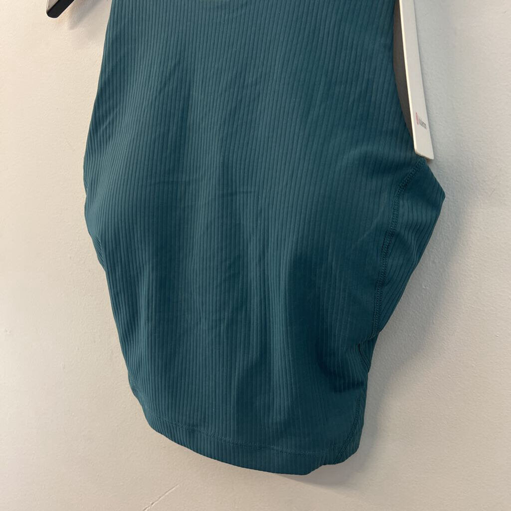 Lululemon Teal Ribbed Padded Tank Top 6