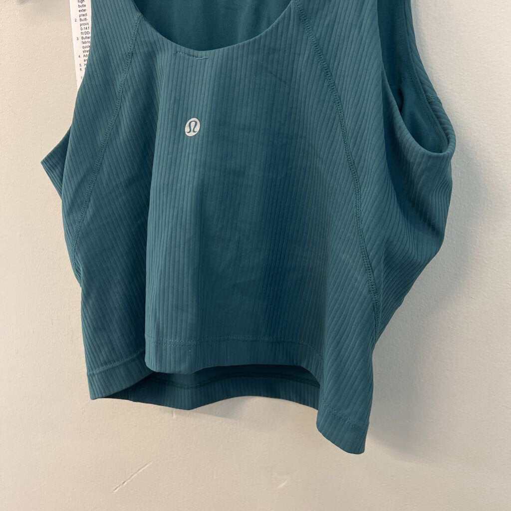Lululemon Teal Ribbed Padded Tank Top 6