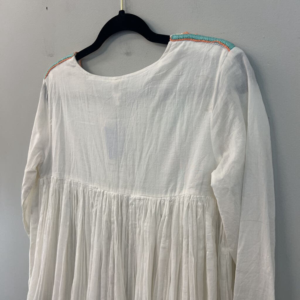 Raga White/ Multi Embroidered Mirror Long Sleeve Top Small