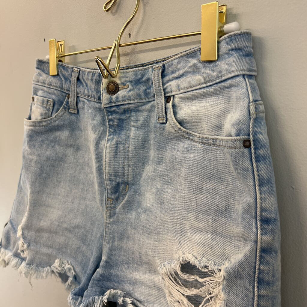 Guess Light Wash High Waisted Denim Shorts 27