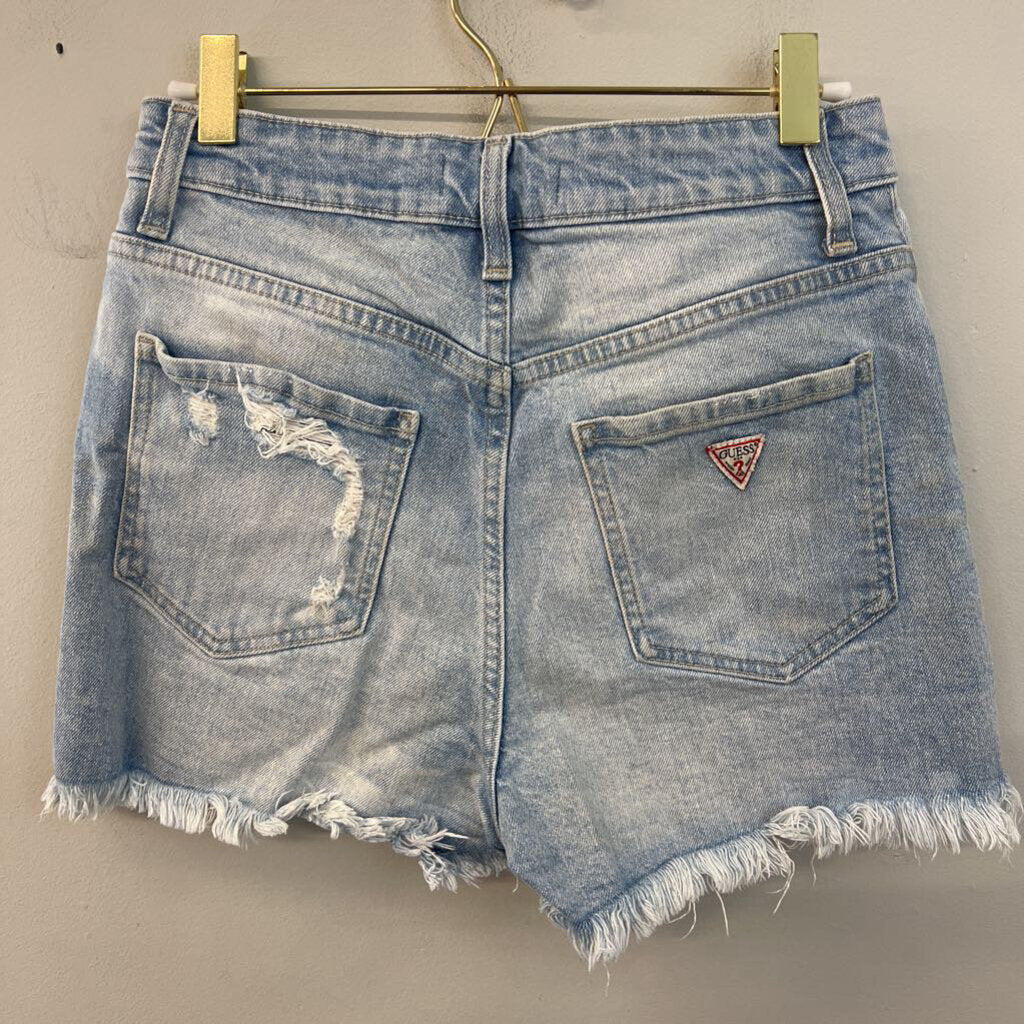 Guess Light Wash High Waisted Denim Shorts 27