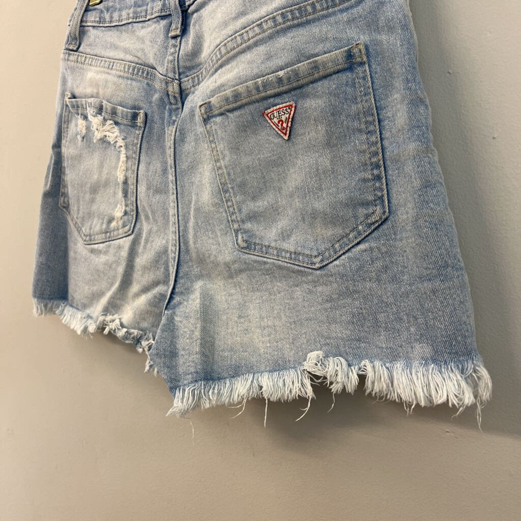 Guess Light Wash High Waisted Denim Shorts 27