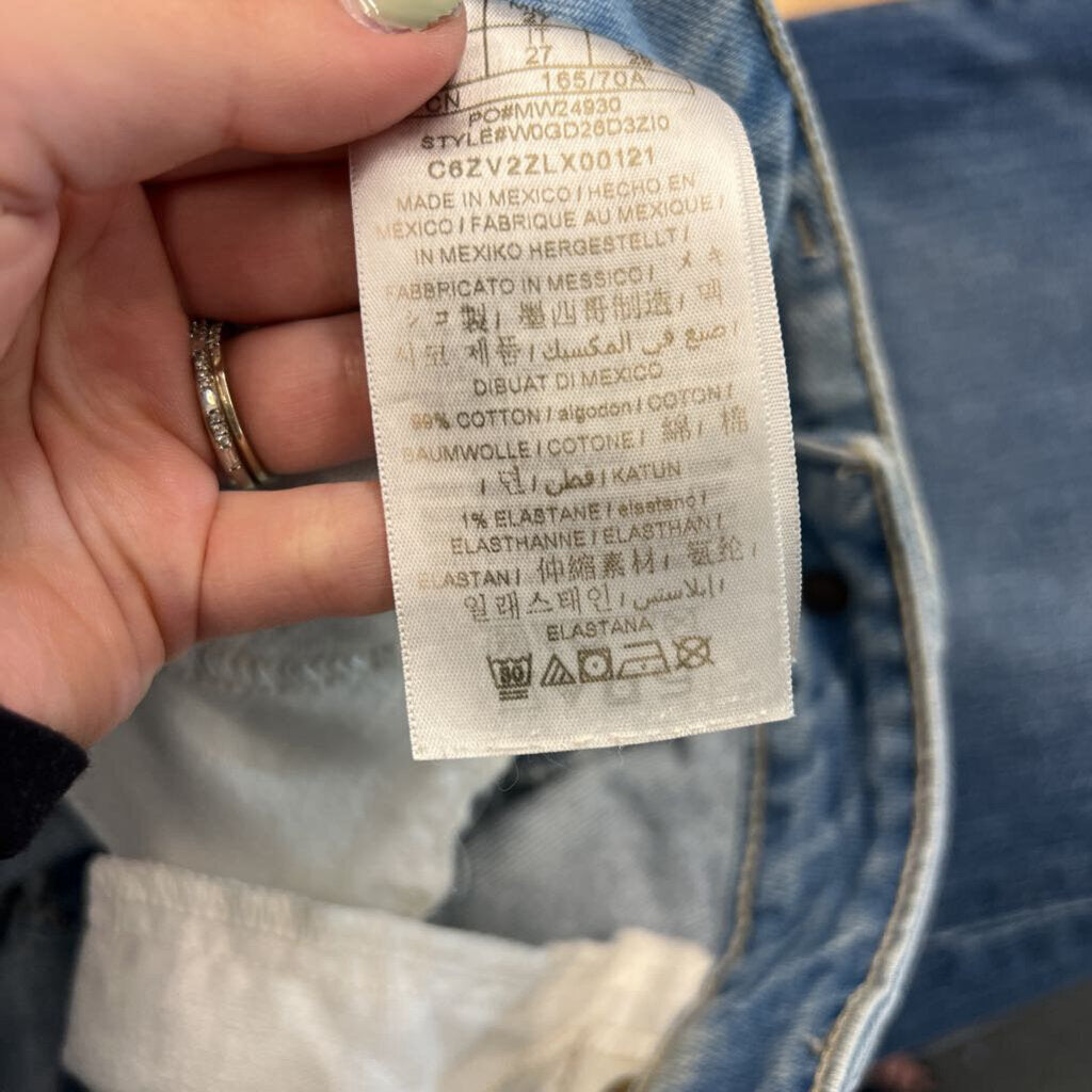 Guess Light Wash High Waisted Denim Shorts 27