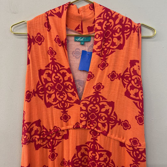 vfish Orange/ Red Print Sleeveless Dress Extra Small