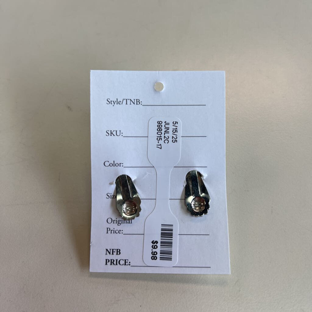 Vintage Silver Toned Clip On Earrings