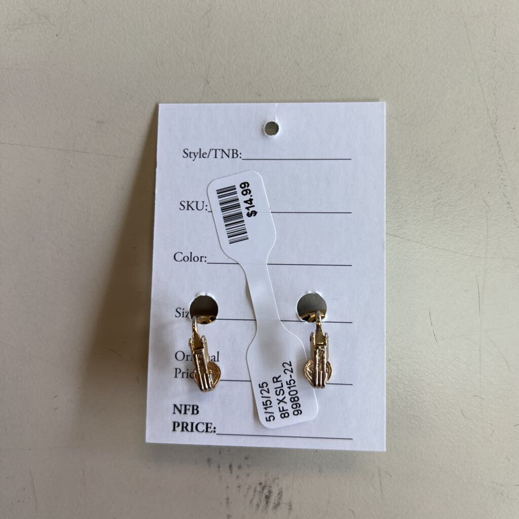 Vintage Sarah Coventry Faux Hematite Clip On Earrings