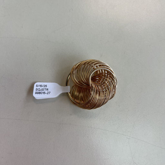 Gold Tone Wire Circular Brooch