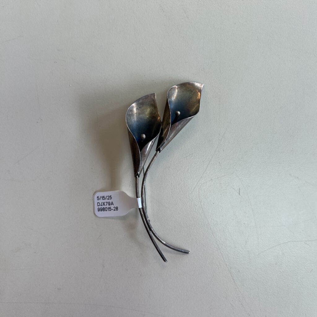 Vintage Double Calla Lilly Brooch