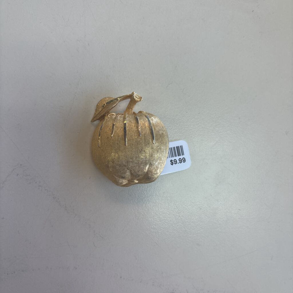 Vintage BSK Gold Apple Pin