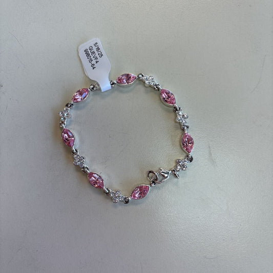 Vintage Pink Crystal Tennis Bracelet