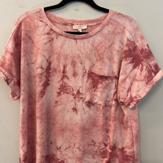 Como Vintage Pink Tie Dye Short Sleeve Top Large