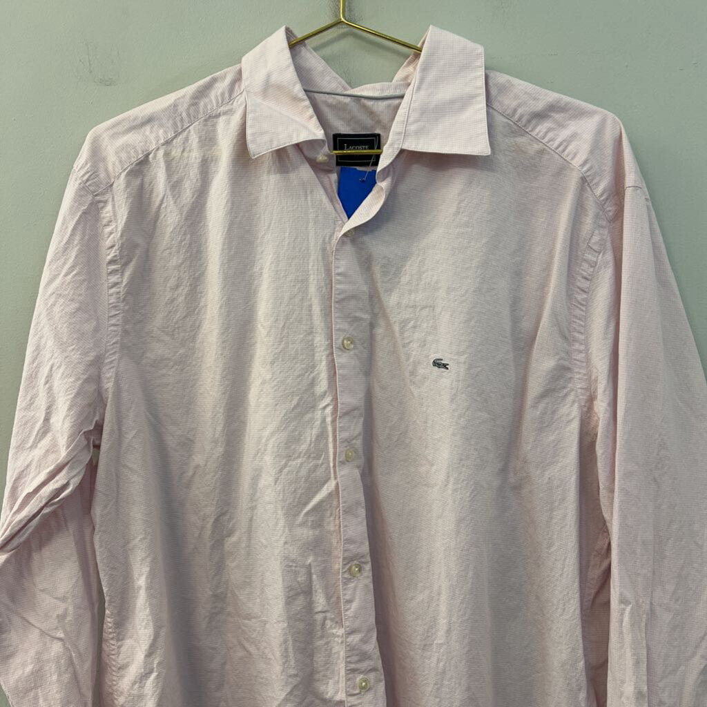 Lacoste Pink Long Sleeve Button Down Top 43