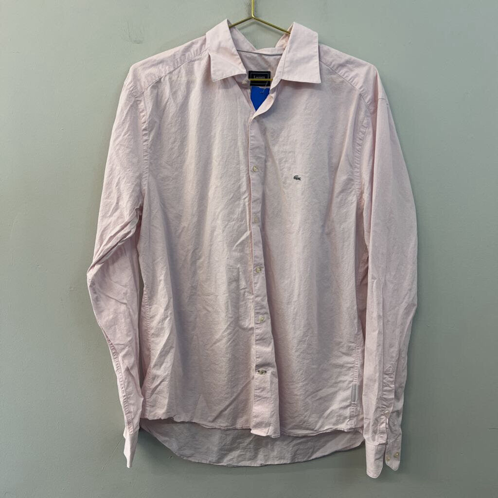 Lacoste Pink Long Sleeve Button Down Top 43
