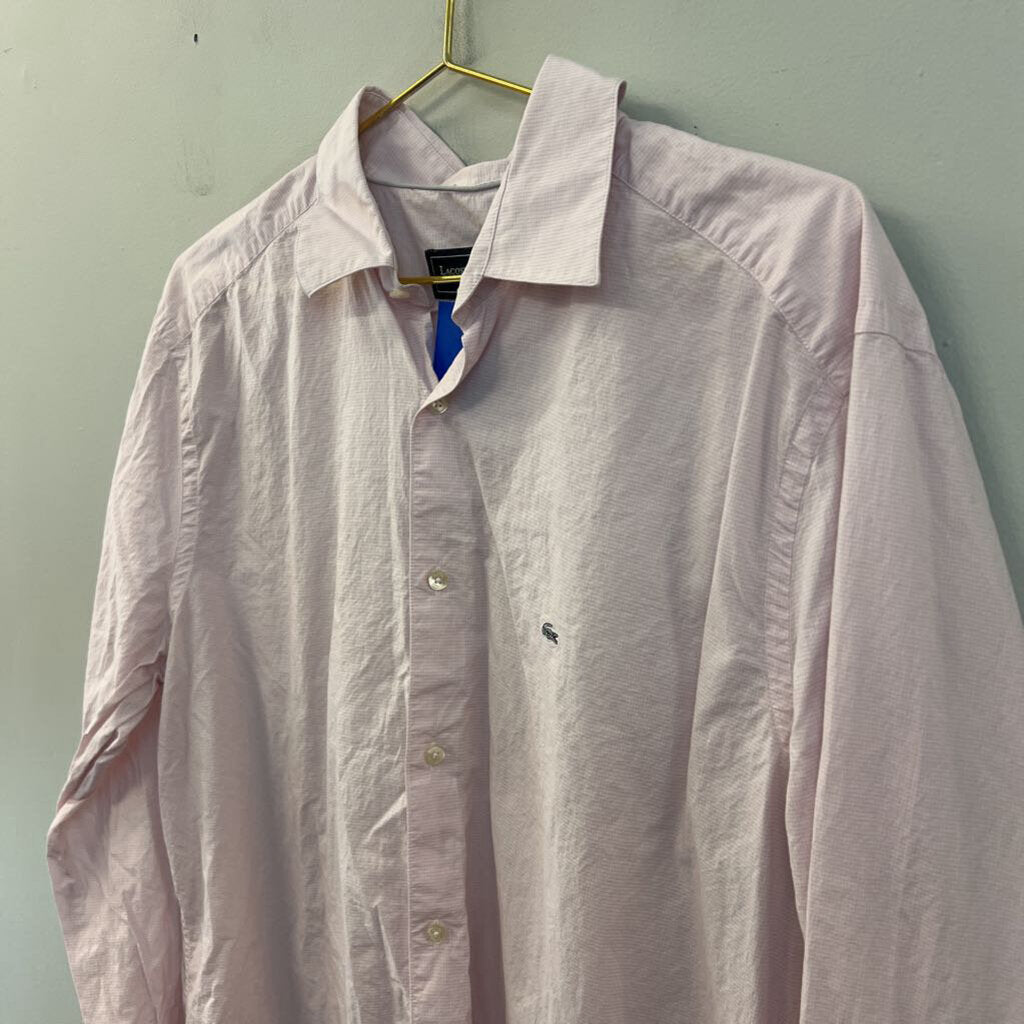 Lacoste Pink Long Sleeve Button Down Top 43