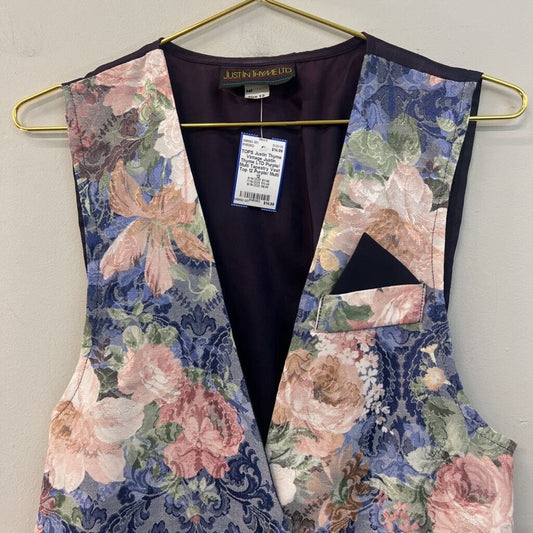 Vintage Justin Thyme LTD Purple/ Multi Tapestry Vest Top 12