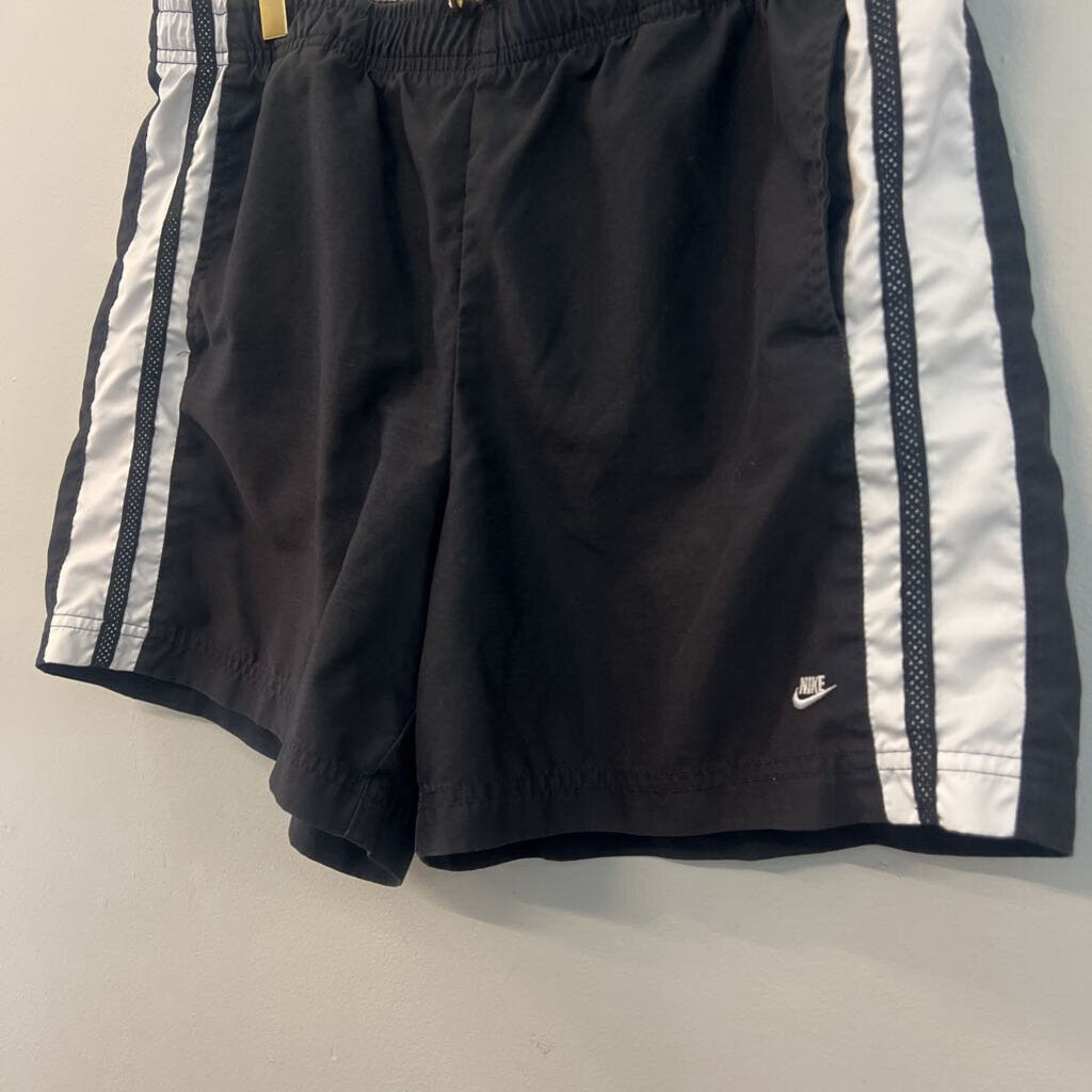 Nike Black/ White Long Athletic Shorts Large