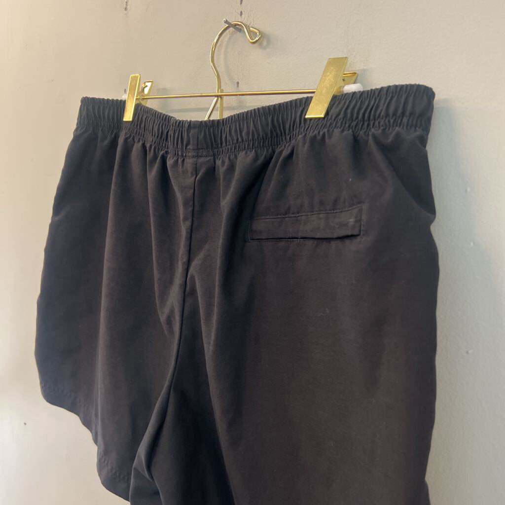 Nike Black/ White Long Athletic Shorts Large