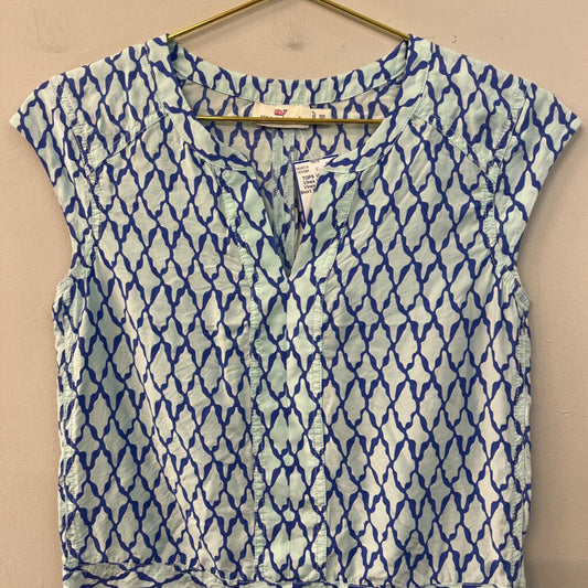 Vineyard Vines Blue Print Short Sleeve Top 00