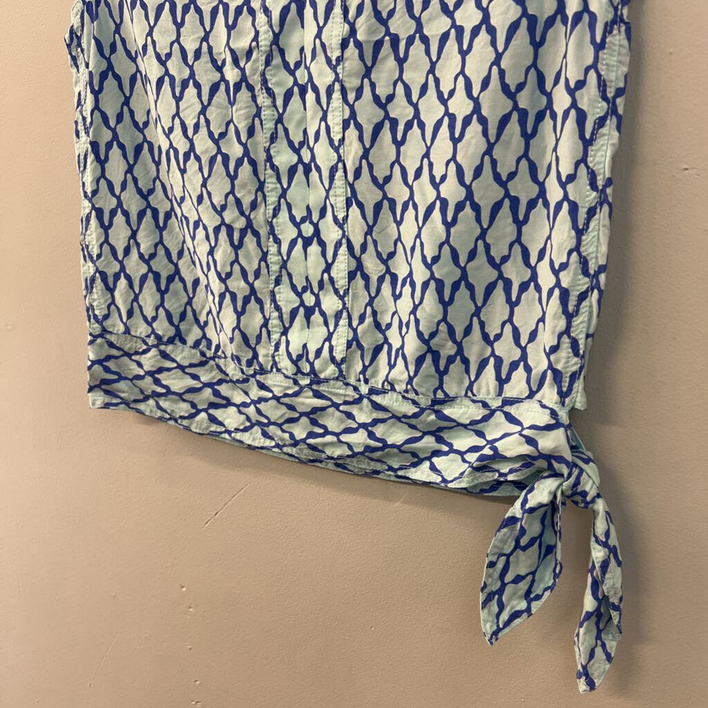 Vineyard Vines Blue Print Short Sleeve Top 00