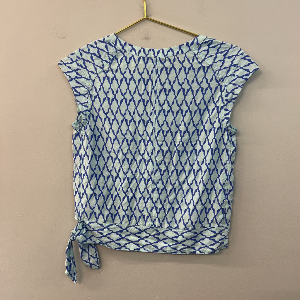 Vineyard Vines Blue Print Short Sleeve Top 00