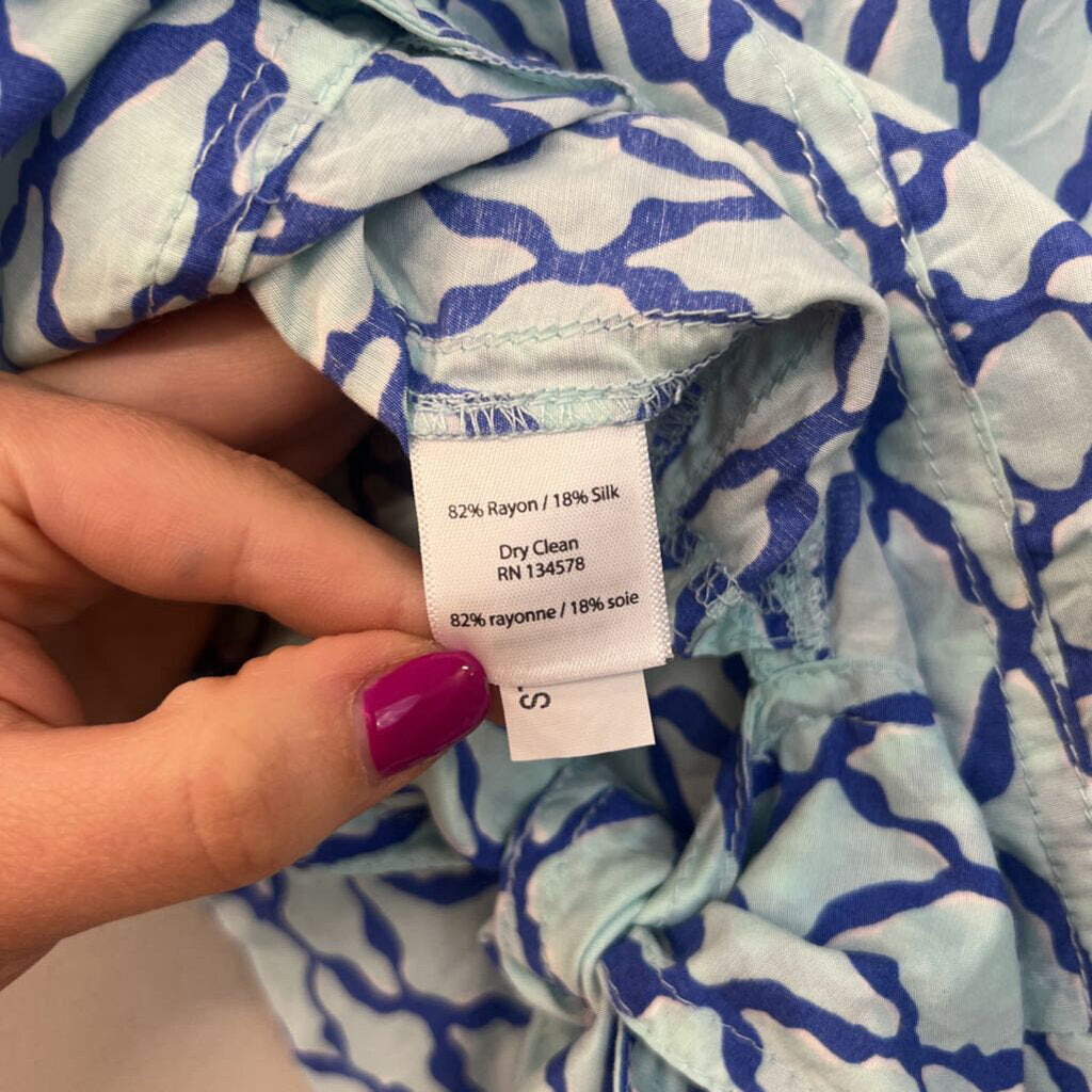 Vineyard Vines Blue Print Short Sleeve Top 00