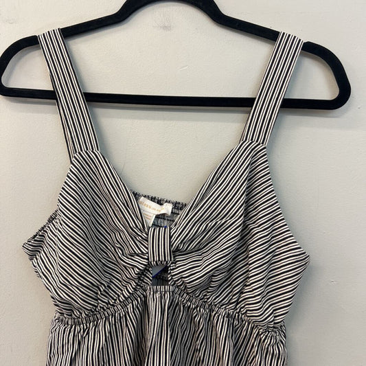 Monteau Los Angeles Blue/ White Striped Tank Top Extra Large