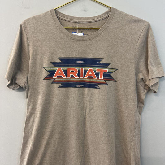 Ariat Brown/ Multi Short Sleeve Logo Graphic Tee Extra Large