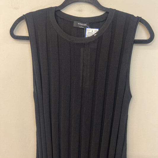 The Workshop Black Knit Ribbed Tank Maxi Dress Large